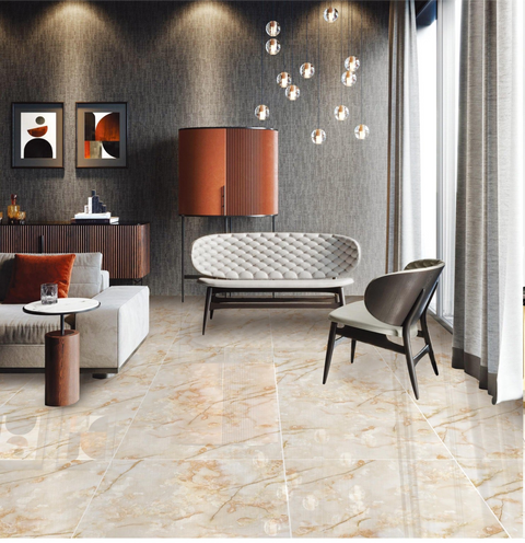 Sienna Pearl 60 x 120cm GOLD CARVINGS