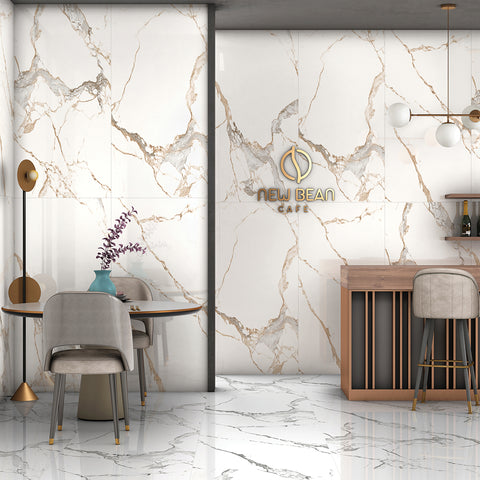 Athens 60 x 120 cm Gold Polished Wall and Floor Tiles