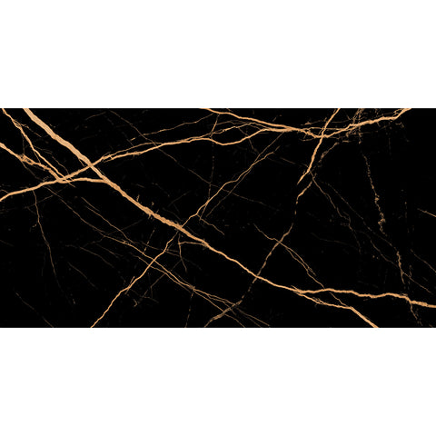 Atlantis 60x120cm Black Gold Polished Wall and Floor Tiles
