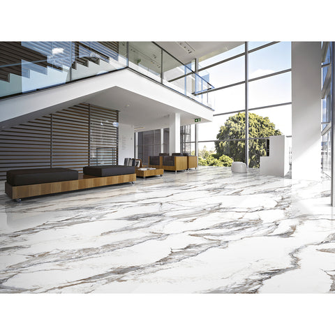 Calacatta Borghini 60x120 Grey Polished Wall and Floor Tiles