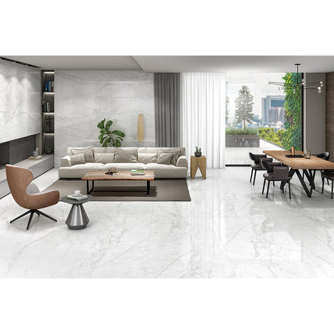 Calacatta Furry 60x120 Grey Polished Wall and Floor Tiles
