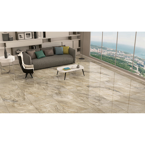 Jakarta 60x120 Beige Polished Wall and Floor Tiles
