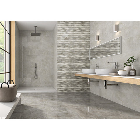 Luxor 30 x 60cm Gloss Gris Wall Tiles