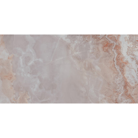Onyx Oasis Pink 60x120cm Polished Porcelain Wall & Floor Tile