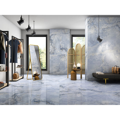 Onyx Stone 60x120 Sea Blue Polished WALL AND FLOOR