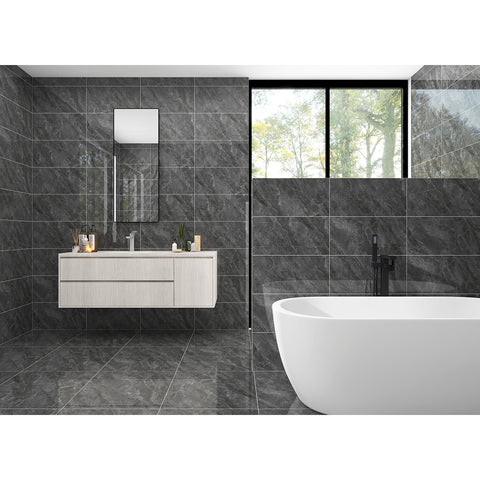 Zenith 30 x 60cm Graphite Polished Wall and Floor Tiles